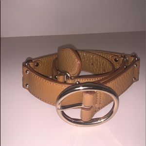 ❤️ 4$ SALE Cole Haan Woman’s Gold Buckle Tan Belt